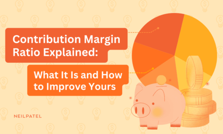 Illustration with a pie chart, pig, and coins with text that reads 